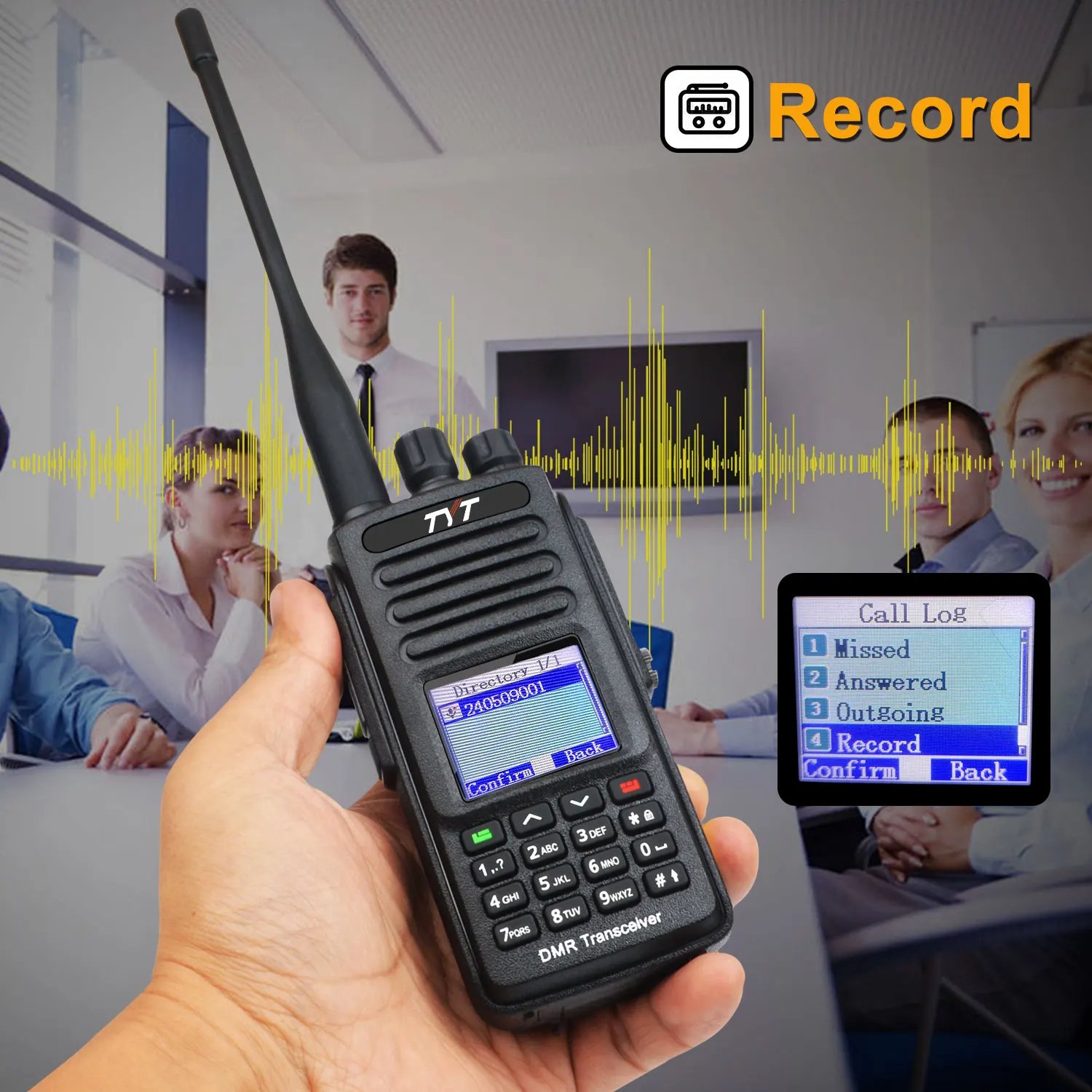TYT New MD-UV390 Plus 10W AES256 Encryption Walkie Talkie GPS Optional IP67 Waterproof Dual Band Digital DMR Two Way Radio