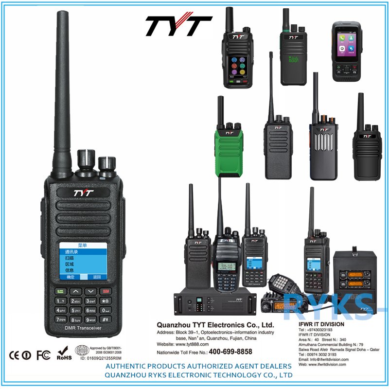 TYT New MD-UV390 Plus 10W AES256 Encryption Walkie Talkie GPS Optional IP67 Waterproof Dual Band Digital DMR Two Way Radio