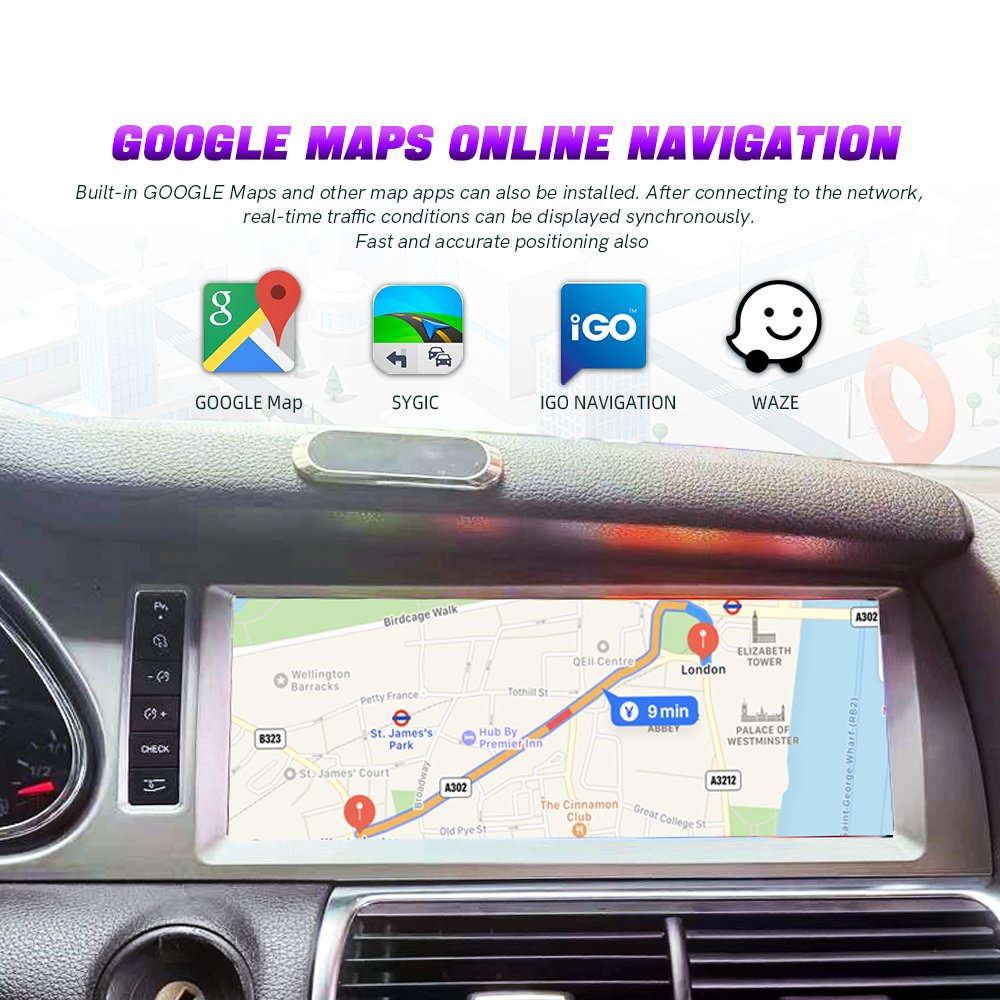 10.25 inch Android 13 Car Multimedia DVD Stereo Radio Player GPS Navigation Carplay Auto for Audi Q7 2006-2019