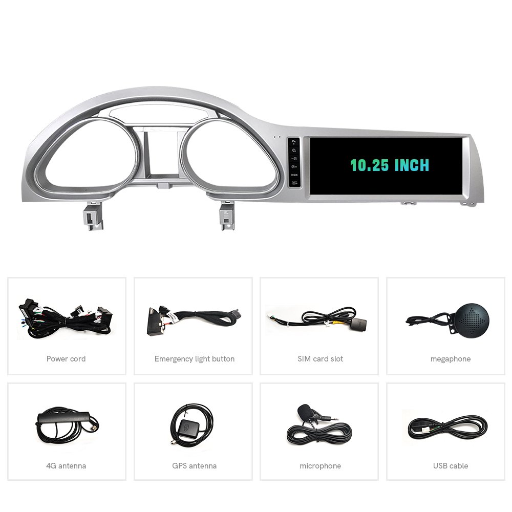 10.25 inch Android 13 Car Multimedia DVD Stereo Radio Player GPS Navigation Carplay Auto for Audi Q7 2006-2019