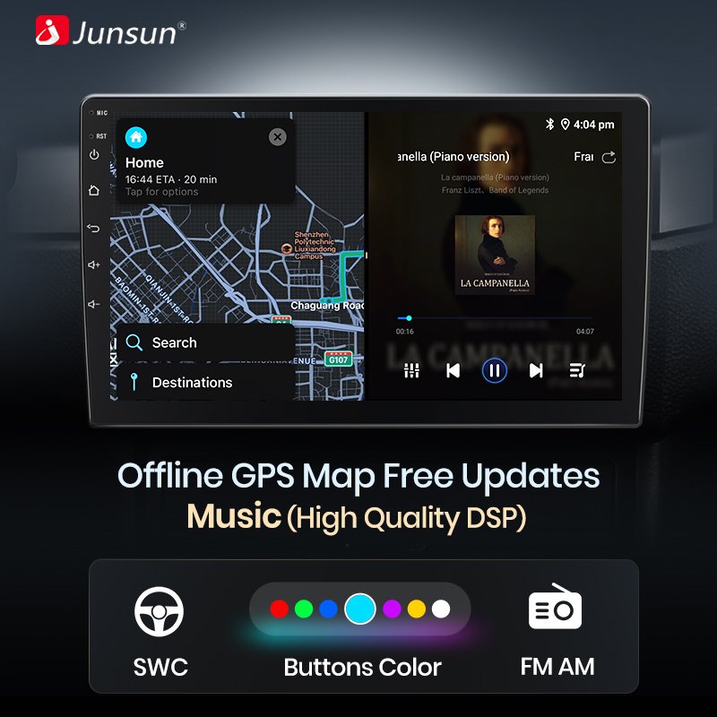Junsun V1 EU Android Car Radio Navigation For Peugeot 107 Citroen C1 Toyota Aygo 2005-2014 CarPlay Autoradio For Peugeot 107