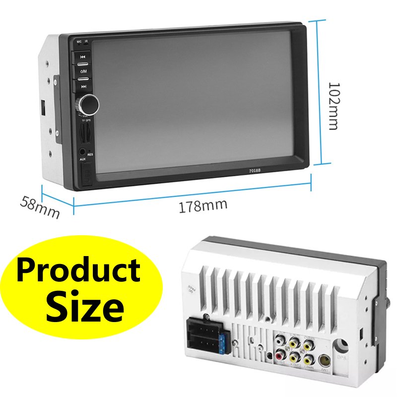 2024 trending hot 7018B 7 inch Touch screen Double 2 DIN Avto Car Radio Stereo Video MP5 USB/TF/AUX/FM Player estereos para auto