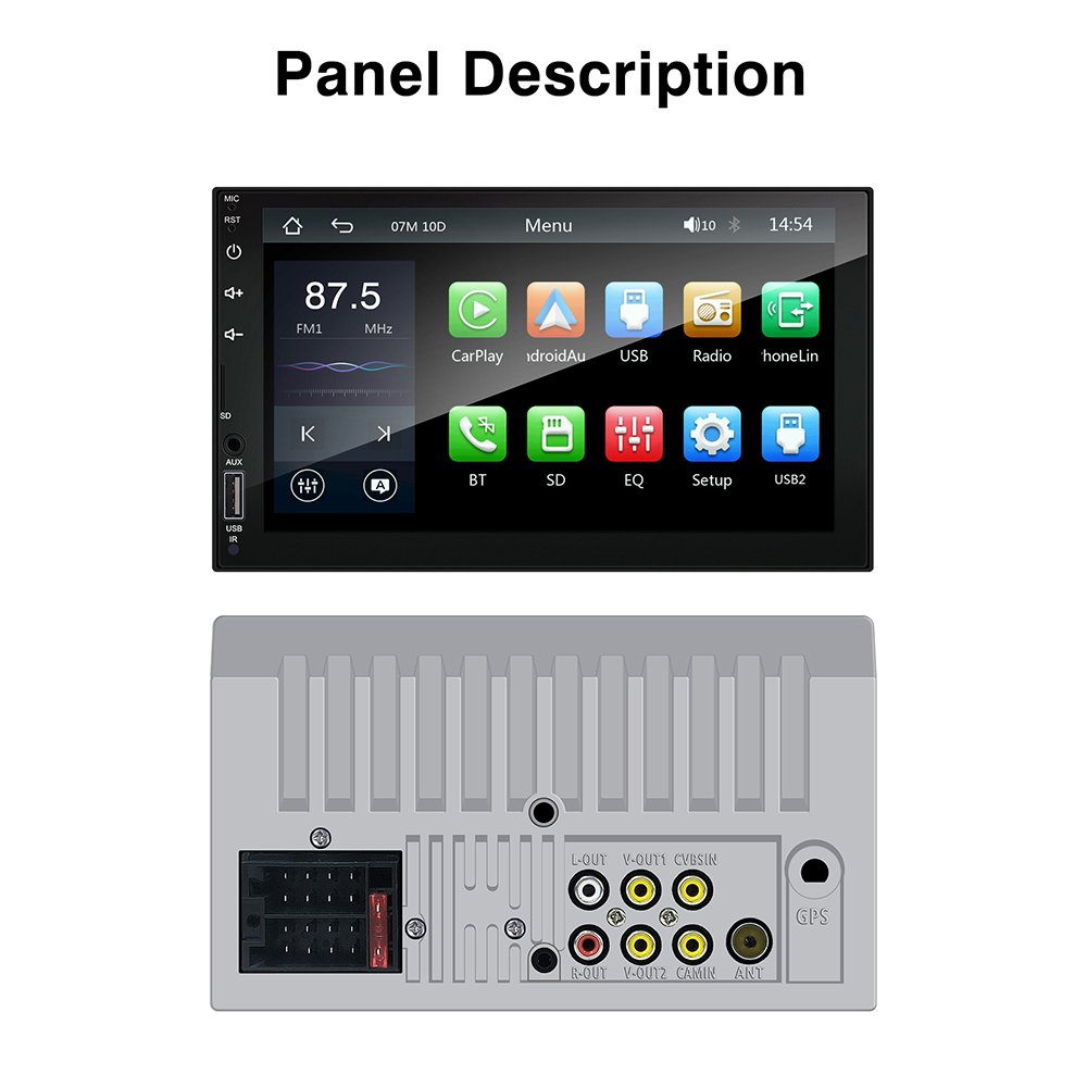 Universal 1 Din 2 Din Ips Touch Screen Gps Wifi Rear Camera Android Car Dvd Radio Android 10 Mp5 Player