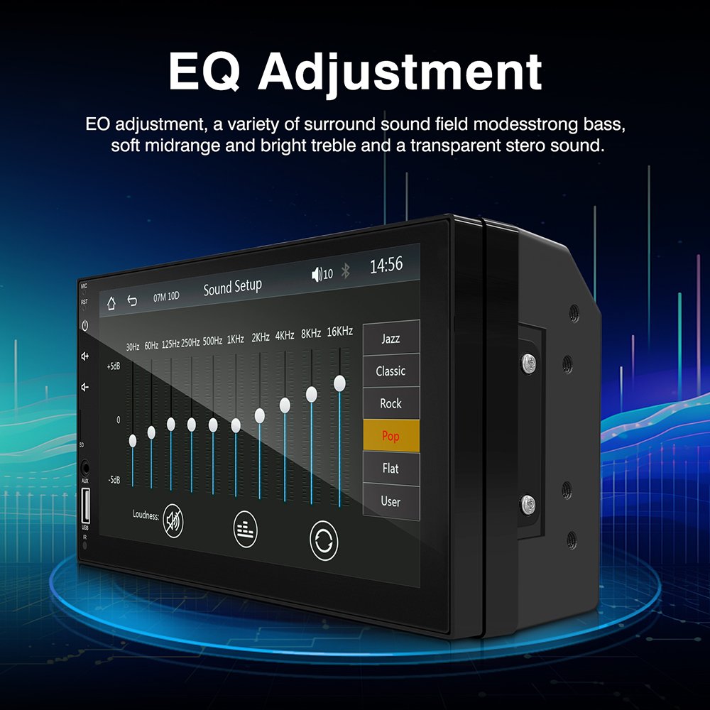 Universal 1 Din 2 Din Ips Touch Screen Gps Wifi Rear Camera Android Car Dvd Radio Android 10 Mp5 Player