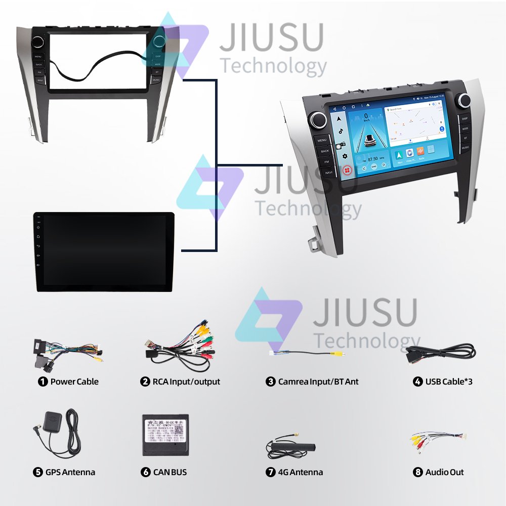 Touch Screen Android Car Radio GPS Navigation DVD Player Stereo Multimedia Audio System for Toyota Camry 2015-2017