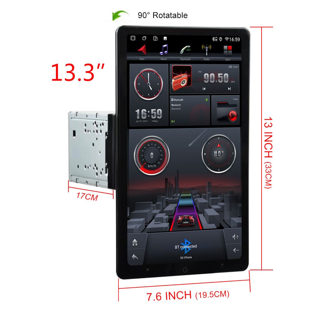 Dashboard Universal 2 Din 13.3 inch Android 10 IPS Touch Screen Multimedia Car audio Auto stereo Car Radio Player