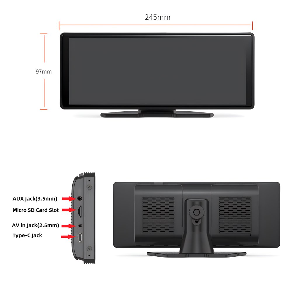 Hot selling 10.26 Inch CarPlay Android Auto Multimedia Car Radio Portable Wireless MP5 Player