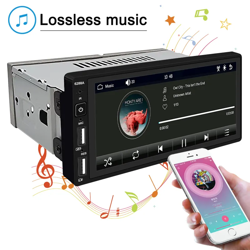 6.86 Inch 1 Din Universal Android 1+32G 2+32G Wireless Carplay Android Navigation GPS System