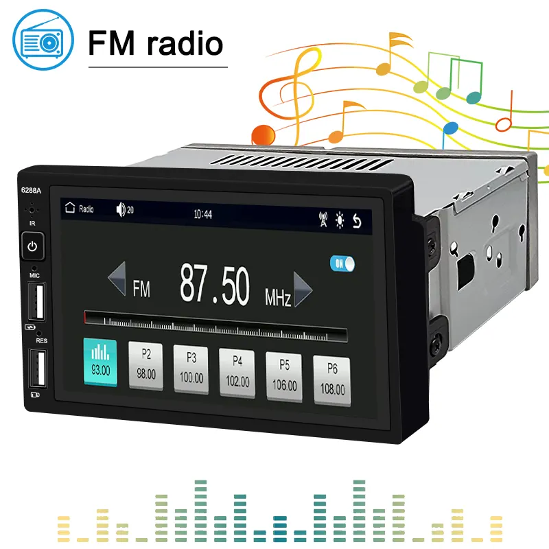 6.86 Inch 1 Din Universal Android 1+32G 2+32G Wireless Carplay Android Navigation GPS System