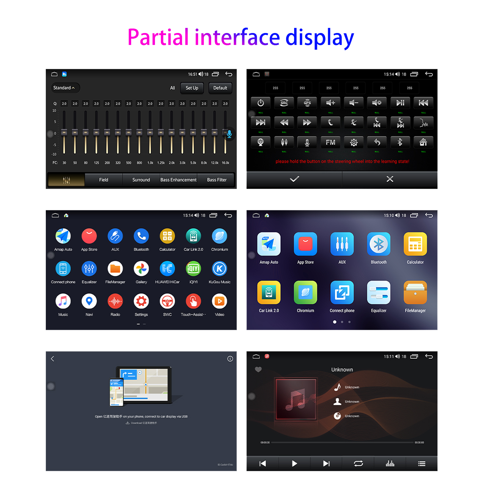 13inch Universal Android system large screen player Car multimedia MP5 radio Bluetooth GPS navigator Car Radio Vide DSP carplay
