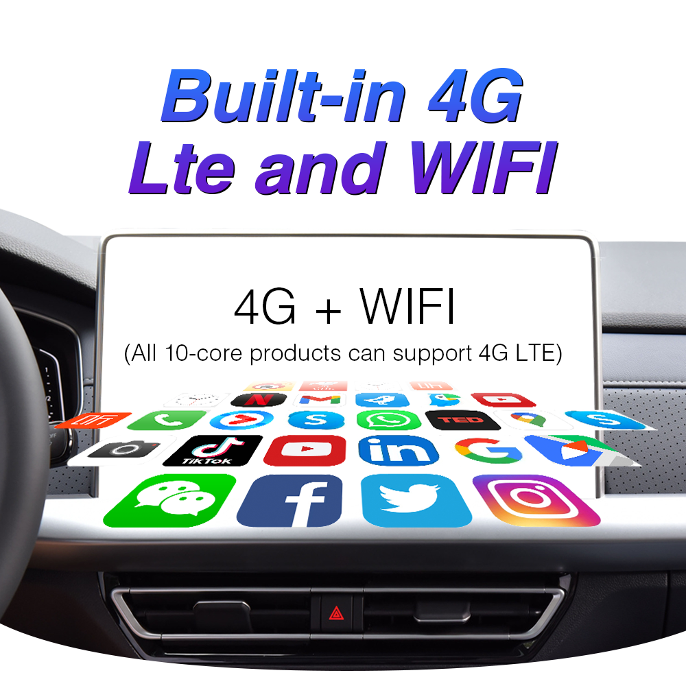 9/10 inch Universal Car Radio Android 13 4G 64G Autoradio Wireless Carplay GPS BT Multimedia Player Smart Car System