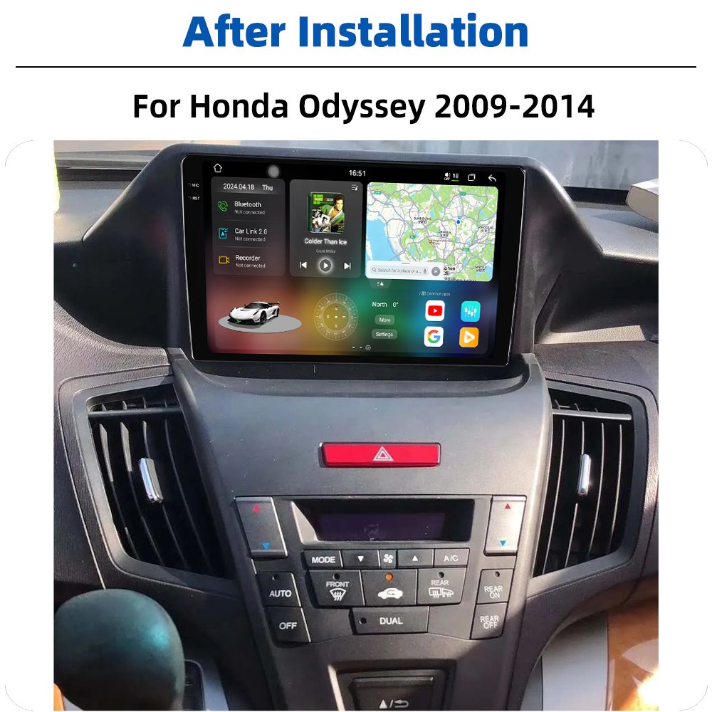 2K Android DSP Car Radio For Honda Odyssey 2009-2014 Carplay Auto Stereo 12+256GB 9.5" Touch Screen Gps Car DVD Player
