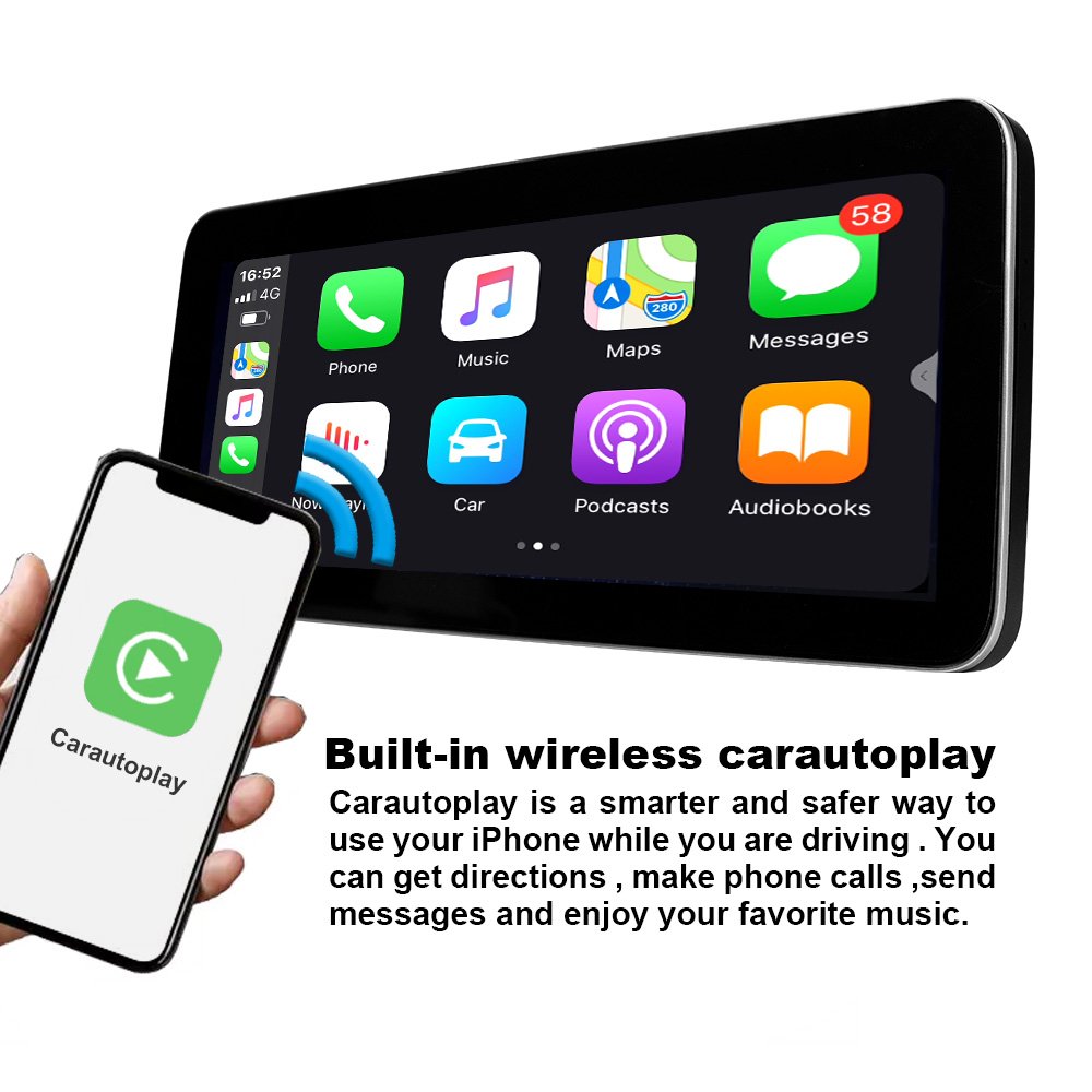 12.3 Inch HD Display Android Car Radio Built-In WiFi Navigation Multimedia Player Supports 8-Core Car_Play DSP RGB Functions