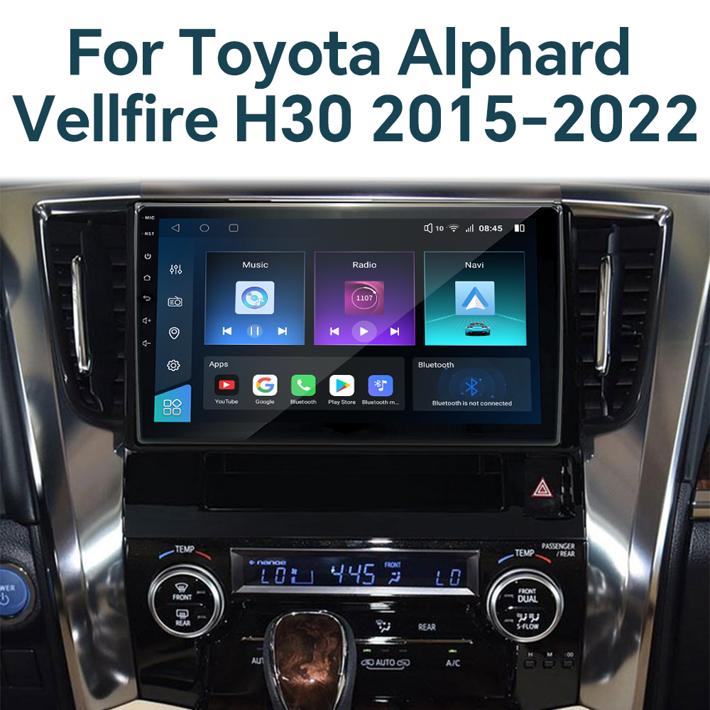 Android 11 Car Radio DVD Player Screen for Toyota Alphard Vellfire H30 2015-2022 Stereo Audio Navigator GPS DSP Camera Car-play
