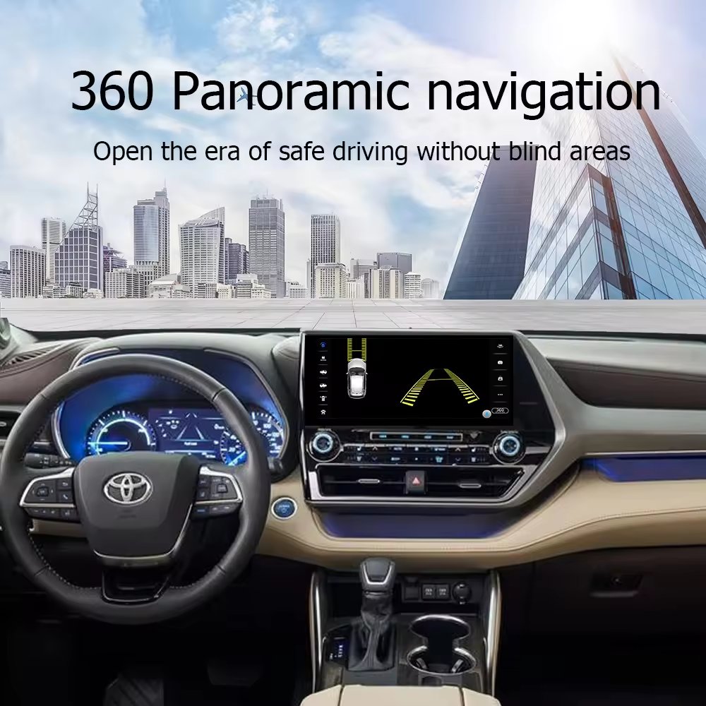 Lelv 12.3" Android 13 Qled Screen For Toyota Kluger Highlander 2021 2022 Car Radio Multimedia Gps Player 2 Din Carplay