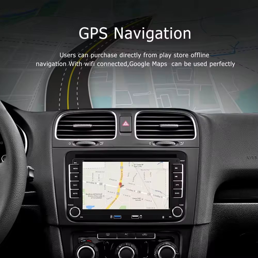 7'' Touch Screen Android Car Radio Stereo Audio GPS Navigation car dvd player for VW POLO GOLF PASSAT JETTA TIGUAN TOURAN