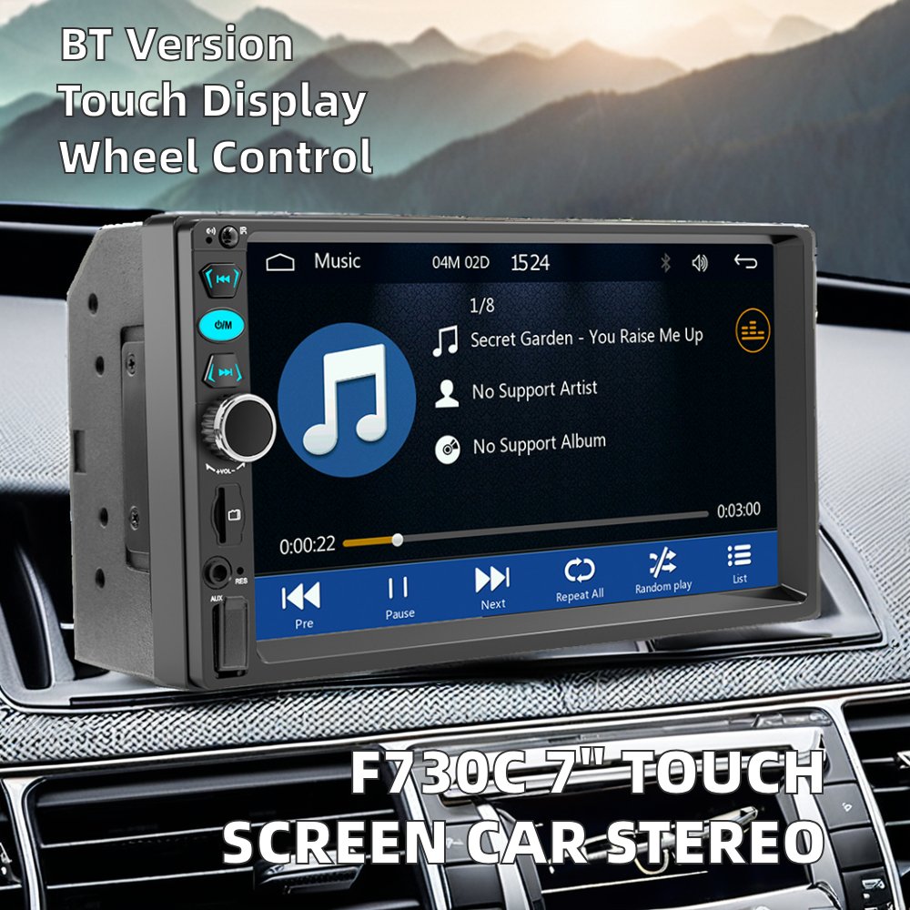 7 Inch F730C Car Stereo 2 DIN Touch Screen Car DVD Player BT Auto Electronics Dashboard Mounted 1 Year Warranty Carplay Radio