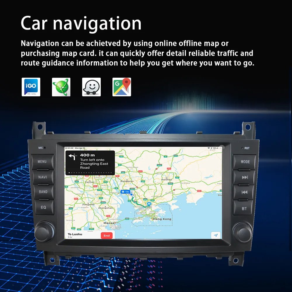 8" Android 13 Auto Carplay Car Multimedia Video Players Radio Bluetooth Gps Navigation For Mercedes Benz C Class W203 Rds Music
