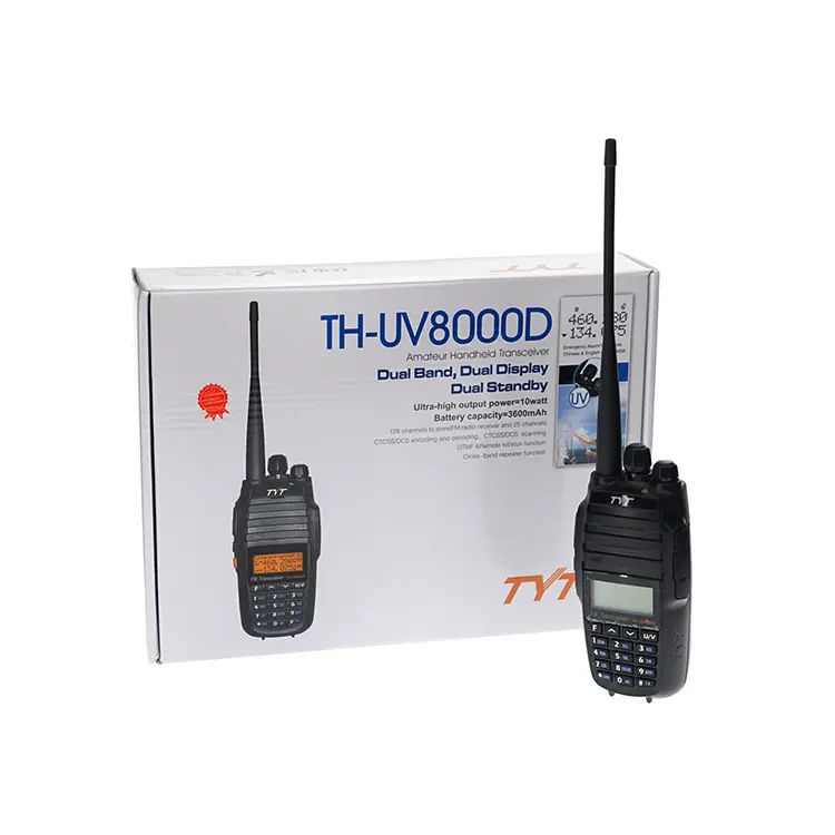 2023 Hot Products Tyt Uv8000D High Power 10W Wireless Communication Device Radio Walkie Talkie Phones