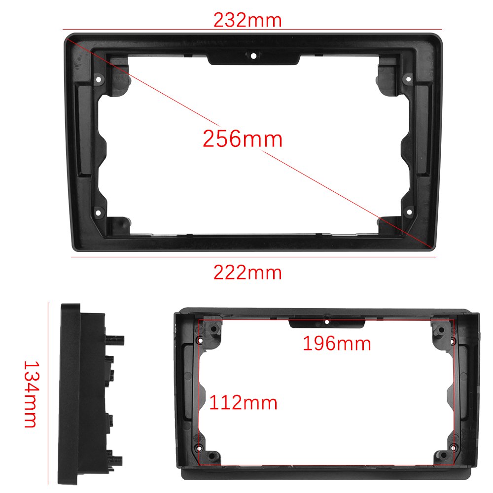 Podofo 2 Din 9'' Screen Plastic Panel For Hyundai Elantra 2004-2012 Car Stereo Radio Frame Fascia Damage-free Kit
