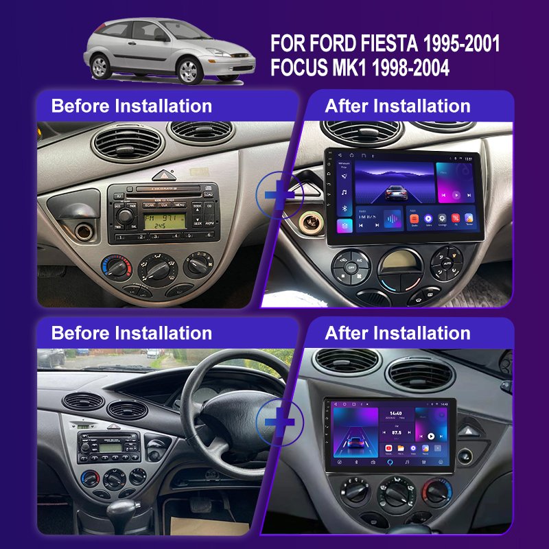 Aijia Supplier Android 13 Car Multimedia Player GPS Radio DVD Stereo 2 Din For FORD FOCUS LHD /RHD 1998-2005 Radio Car Parts