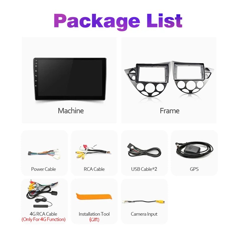 Aijia Supplier Android 13 Car Multimedia Player GPS Radio DVD Stereo 2 Din For FORD FOCUS LHD /RHD 1998-2005 Radio Car Parts