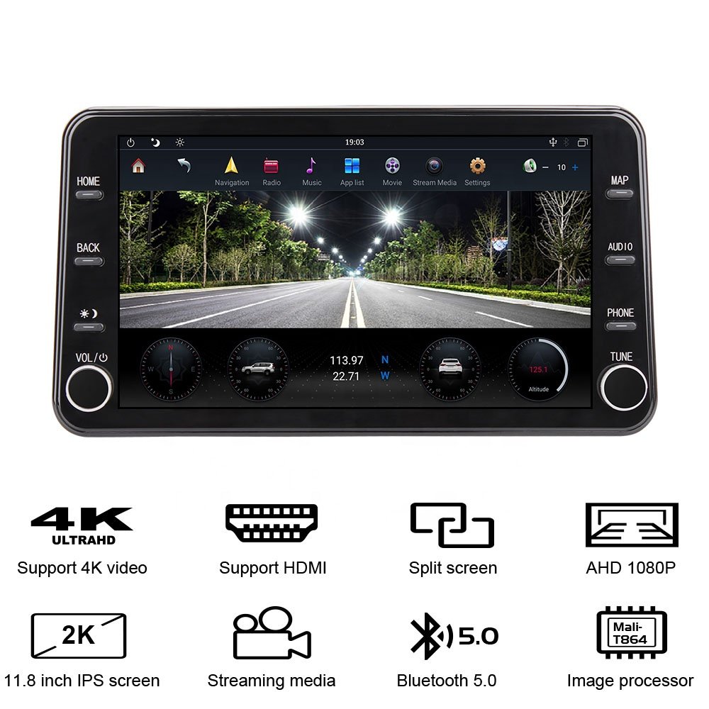 Manufacturer MAX-PAD 1920*1080 11.8" Android 9 Car Multimedia Player streaming media For Jeep Wrangler 2010-2019 radio stereo