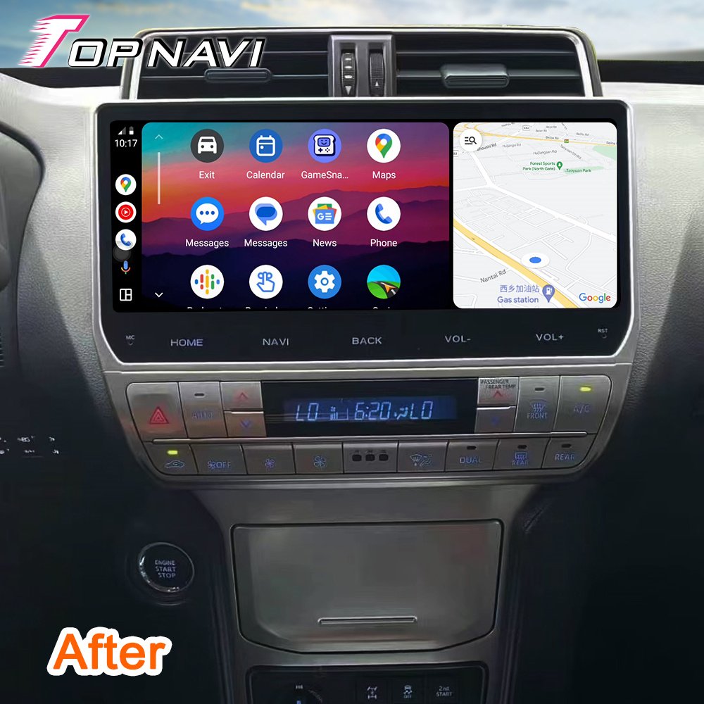 12.3 inch Android 12 octa core car radio player screen for Toyota Prado 2018 GPS multimedia system touch screen DSP audio