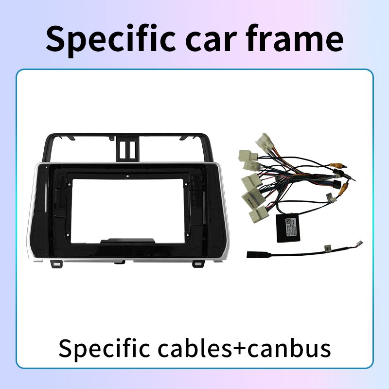 Rotiss 8Core Android Car Radio GPS For 2018 TOYOTA PRADO 10.1" Car frame Power cable canbus LHD Auto CarPlay touch screen