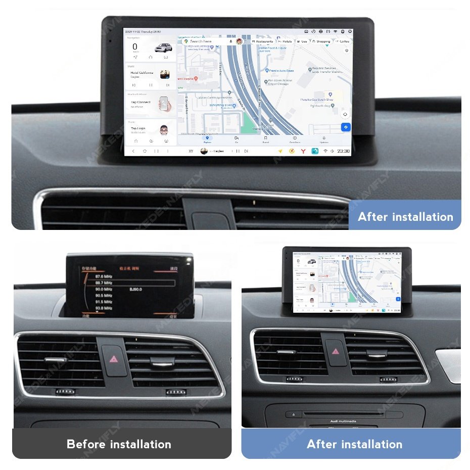 MEKEDE DUDU7 2K auto radio android car multimedia player FM CP WIFI DSP for Audi Q3 2011-2018 cooling fan DVR