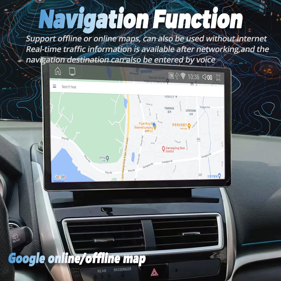 13.3inch For Mitsubishi Eclipse Cross 2018-2021 Android 14 Car Radio Navi GPS Multimedia Player WiFi 4G DSP Stereo Carpaly