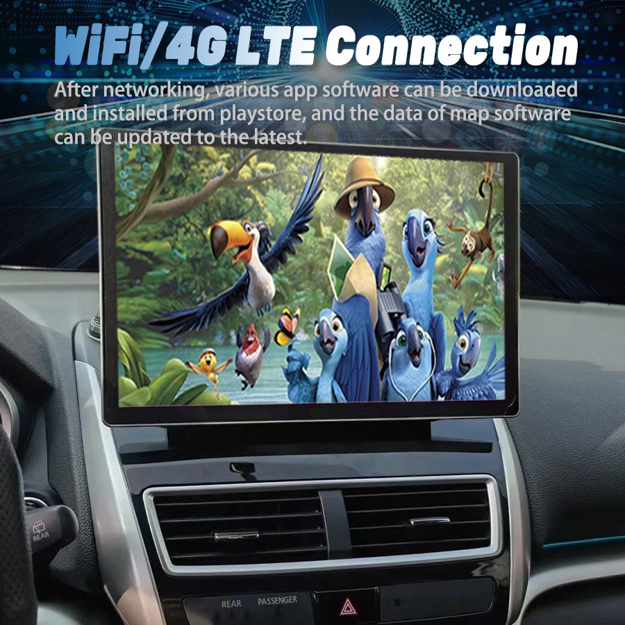 13.3inch For Mitsubishi Eclipse Cross 2018-2021 Android 14 Car Radio Navi GPS Multimedia Player WiFi 4G DSP Stereo Carpaly
