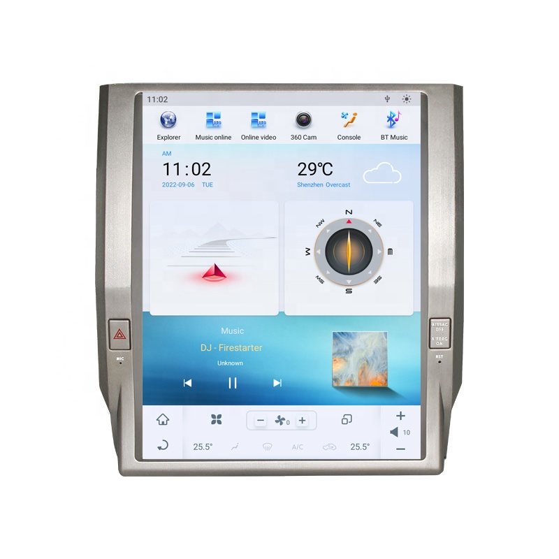 RoadNavi Tesla style Android 11 Car radio for Toyota Tundra 2012-2020 Car Multimedia Player Wireless Carplay 4G