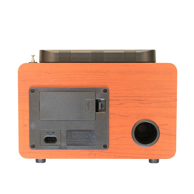NS-2072BT Retro multi band real wooden rechargeable radio with wireless link, usb, mp3 player and led display
