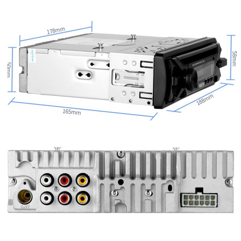 Single Din Detachable panel Car stereo Fm Radio Car CD Dvd Player With BT