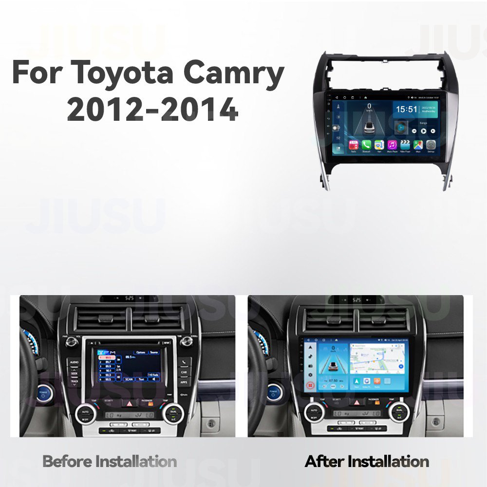 Android 12 Car Radio GPS Navigation DVD Player Stereo Multimedia Audio System for Toyota Camry 2012-2014 with Carplay DSP DAB