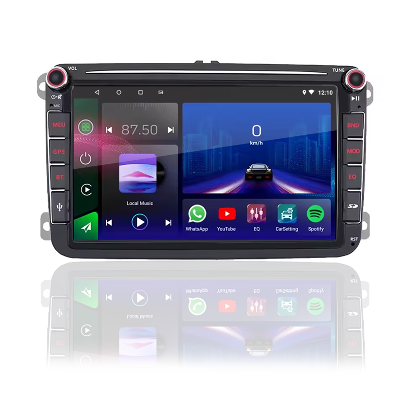 Factory Cheap Price 8 inch 1+32/2+32GB 1280*720 IPS Support Wireless/wired Carplay DSP RDS GPS Navigation 2 Din Stereo Car Radio