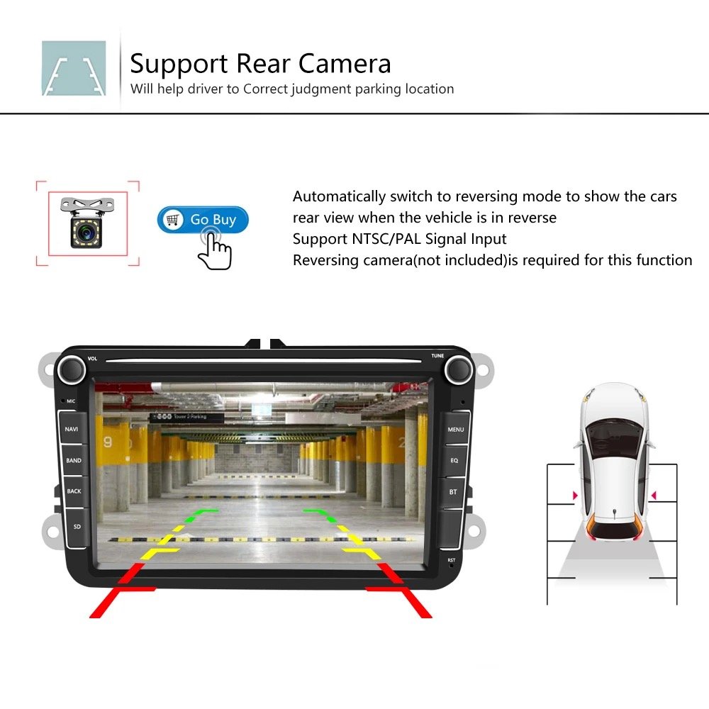 Factory Cheap Price 8 inch 1+32/2+32GB 1280*720 IPS Support Wireless/wired Carplay DSP RDS GPS Navigation 2 Din Stereo Car Radio