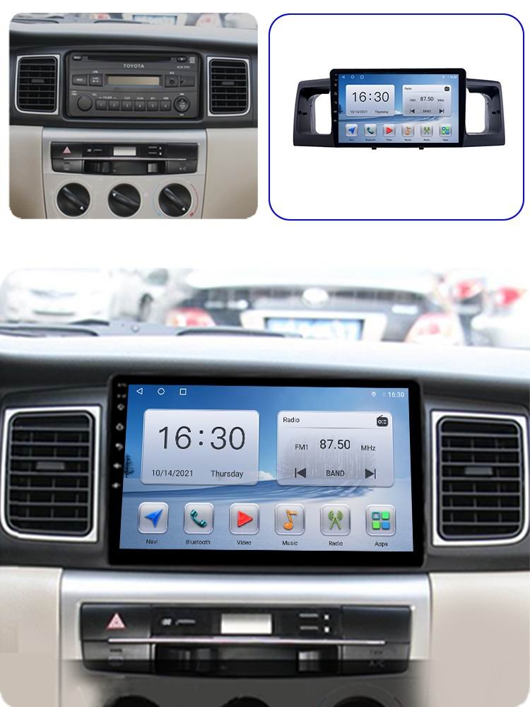 9 inch 2 din car radio Android system Car Radio DVD Multimedia Player For Toyota Corolla 2007-2012 GPS Navigation Player