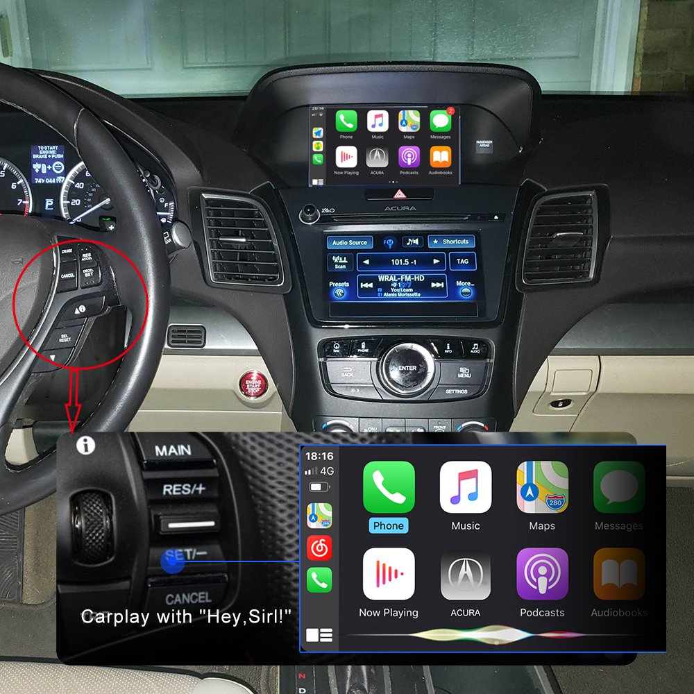 Android Auto For Acura MDX RDX TLX ILX RLX 2014-2018 Radio DVD Car Player Mirror Wireless Apple Carplay Plug And Player