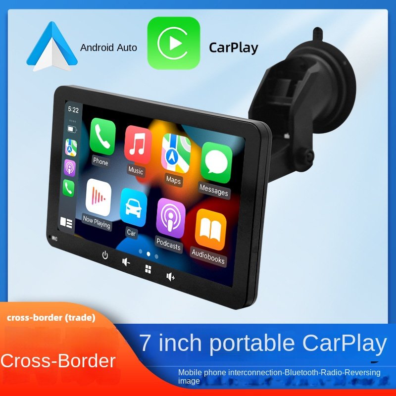7 Inch Portable Audi Car Navigator Wireless CarPlay/Android AUTO Multifunction MP5 Stereo Player DVD MP3/MP4 CD Radio