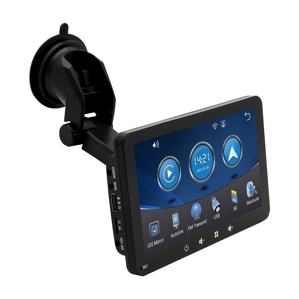 7 Inch Portable Audi Car Navigator Wireless CarPlay/Android AUTO Multifunction MP5 Stereo Player DVD MP3/MP4 CD Radio