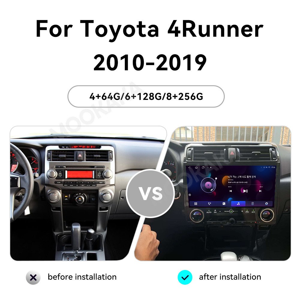 MOOKAKA 14.6" Car DVD Player For Toyota 4 Runner 2010-2019 Car Radio Multimedia Video Player GPS Navigation Carplay Touch Screen