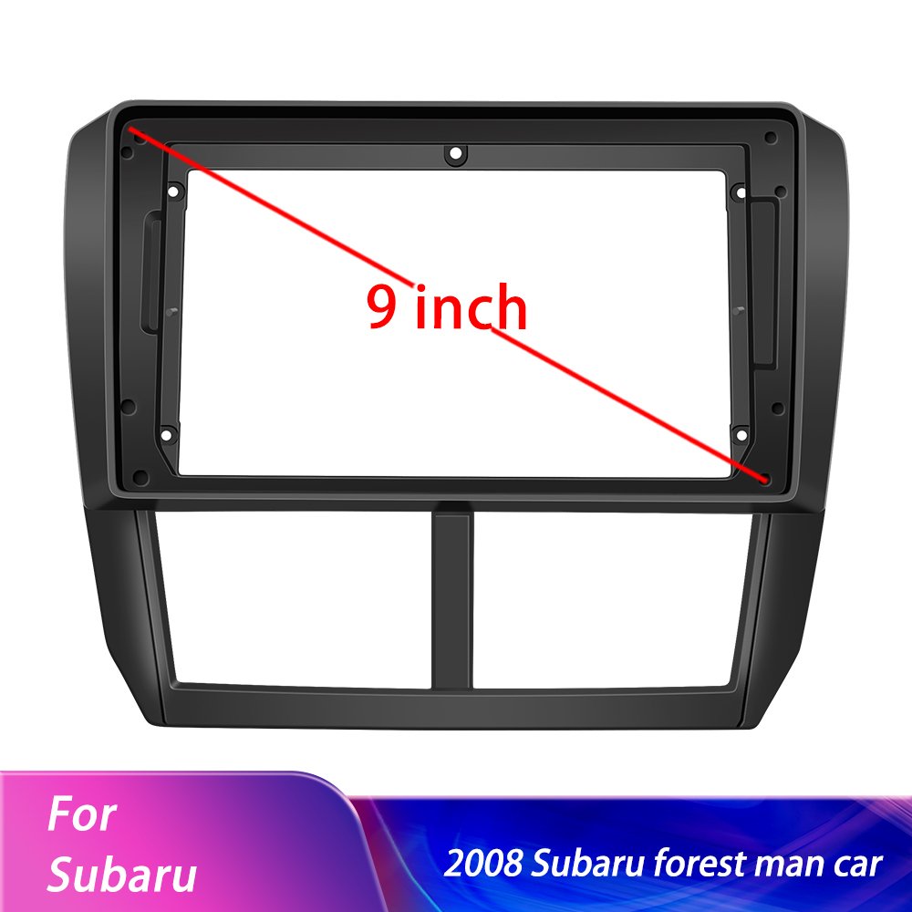 Podofo 2 Din 9'' Android Car Radio Frame For Subaru Forester 2008 2009 2010 2011 2012 Plastic Car Stereo Frame