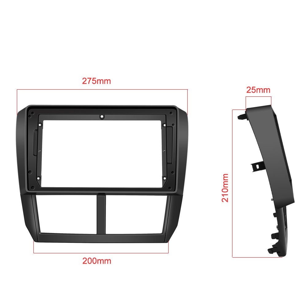 Podofo 2 Din 9'' Android Car Radio Frame For Subaru Forester 2008 2009 2010 2011 2012 Plastic Car Stereo Frame
