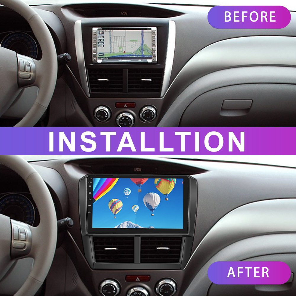 Podofo 2 Din 9'' Android Car Radio Frame For Subaru Forester 2008 2009 2010 2011 2012 Plastic Car Stereo Frame