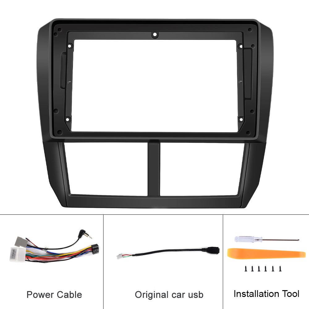 Podofo 2 Din 9'' Android Car Radio Frame For Subaru Forester 2008 2009 2010 2011 2012 Plastic Car Stereo Frame
