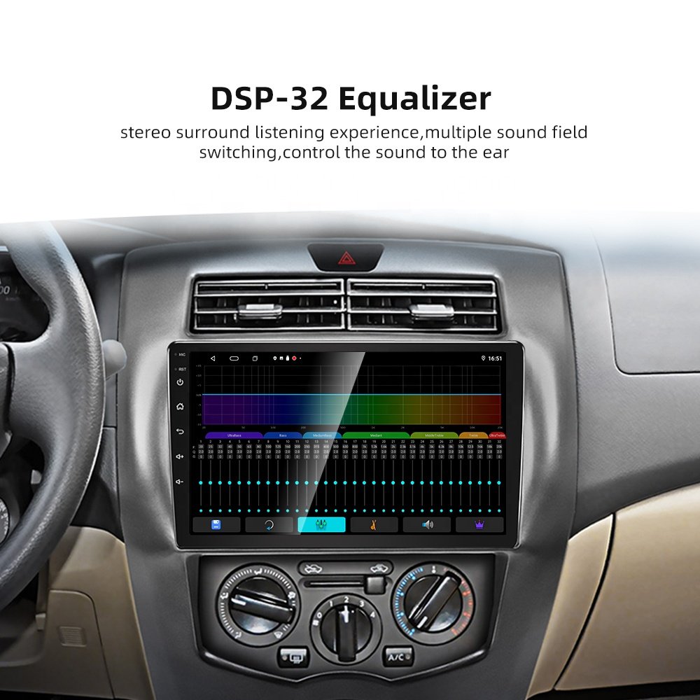 Android carplay player 9 inch car radio 2+32GB GPS WIFI/AM/RDS for Toyota Land Cruiser Prado 120 2004-09