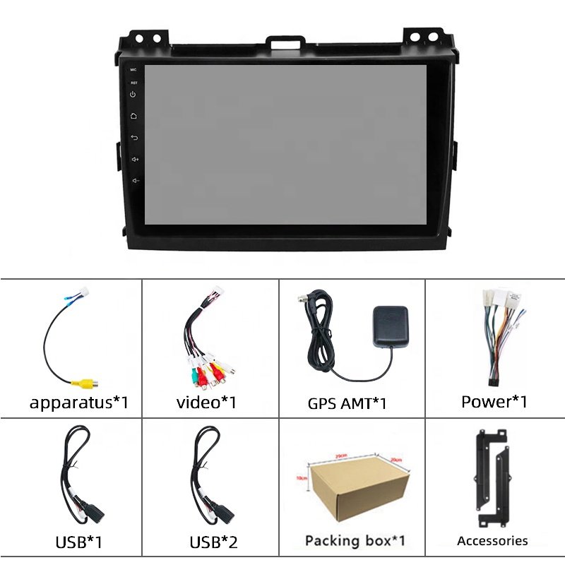 Android carplay player 9 inch car radio 2+32GB GPS WIFI/AM/RDS for Toyota Land Cruiser Prado 120 2004-09