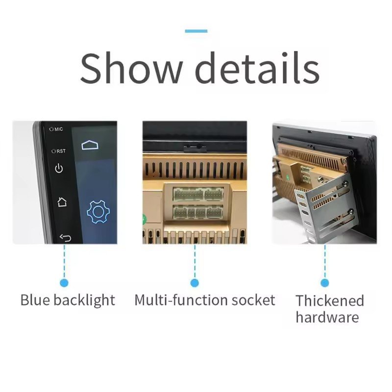 9 Inch Android Car Radio 2.5D GPS Navigation Autoradio Multimedia Player BT WIFI 2 Din Car Audio Stereo With Camera